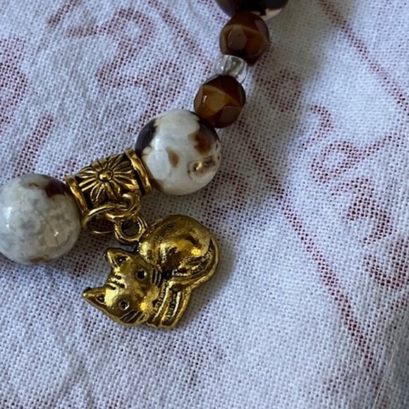 Cat earrings and stretch bracelet - Picture 4 of 4